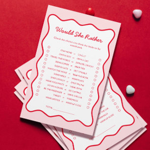 Papier Rouge et rose Elle préfère Fête des mariées jeu