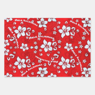 Papier rouge Mele Kalikimaka