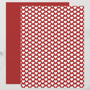 Papier rouge Motif à rebut Coeurs mignons
