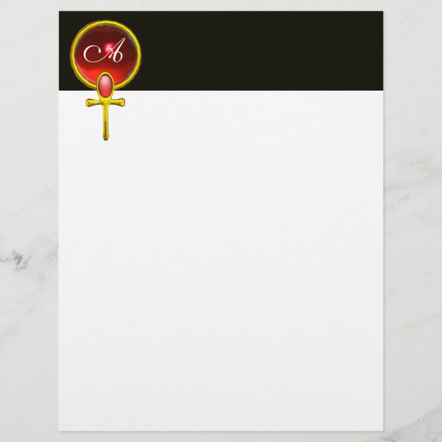 Papier ROUGE TALISMAN MONOGRAS rubis noir clair (Devant)