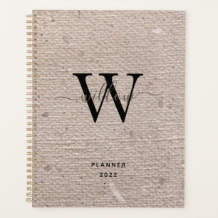 Papier rouge Vintage beige Monogramme