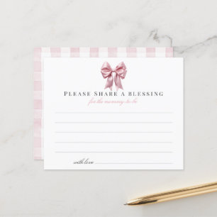 Papier Ruban à nœud rose Coquette Fille Baby Shower Bénéd