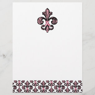 Papier Ruban rose Fleur de lis