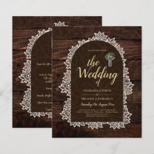 Papier Russe Gypsophila Lace FAIRE-PART DE MARIAGE PHOTO