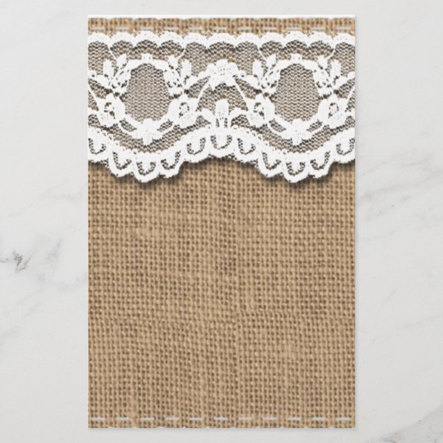Papier Rustic Burlap and Lace (Devant)