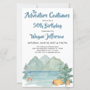 Papier Rustic Mountains Adventure Budget 50e anniversaire