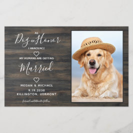 Papier Rustic Pet Mariage Chien Photo Enregistrer Les Car