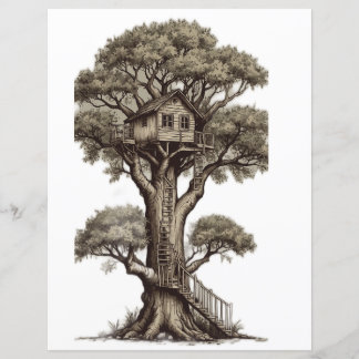 Papier "Rustic Treehouse Retreat" Description :