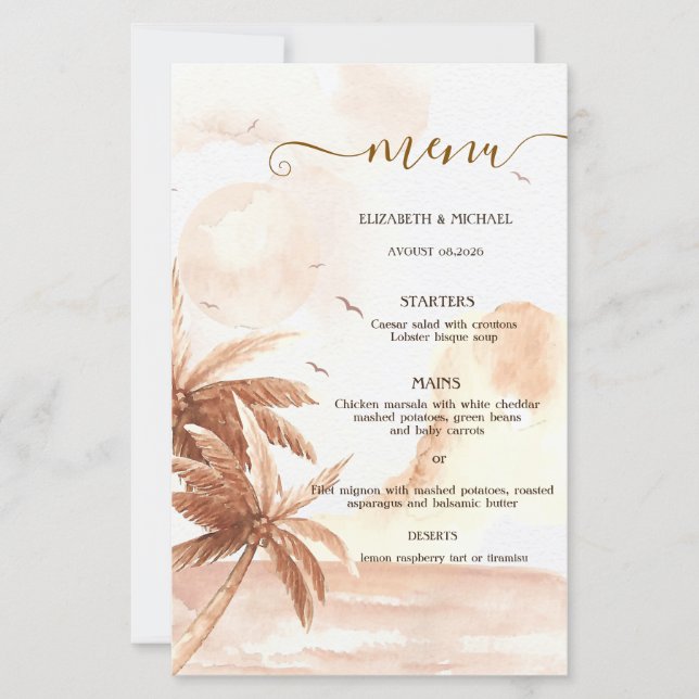 Papier Rustic Tropical Palm (Devant)