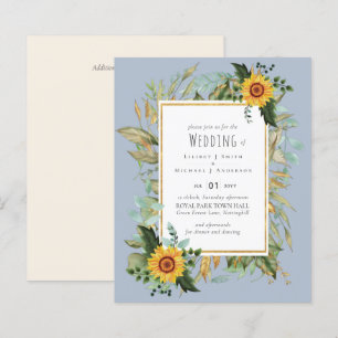 Papier Rustique BOHO Sunflowers Mariage de verdure