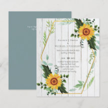 Rustique BOHO Sunflowers Mariage de verdure