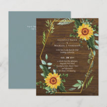 Rustique BOHO Sunflowers Mariage de verdure