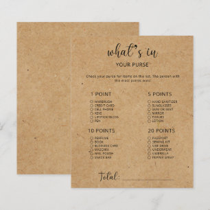 Papier Rustique - Ce qui se trouve dans votre baby shower