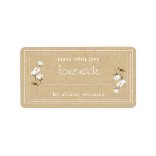 Papier rustique Étiquette en coton Sprig Kraft fai