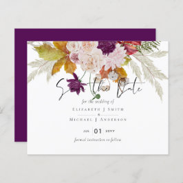 Papier Rustique Maroon Ginger Blush Wedding Enregistrer l