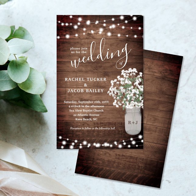 Papier Rustique Mason Jar String Lumières Budget Mariage (Créateur téléchargé)