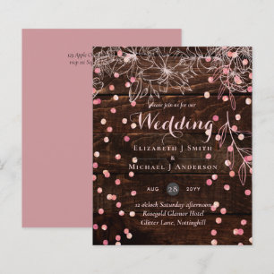 Papier Rustique moderne Dusty Rose rose Confetti Mariage
