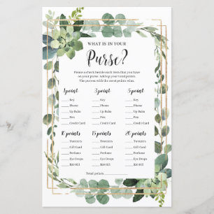 Papier Rustique succulent ce qui est dans votre sac à mai