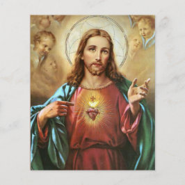 Papier Sacré Coeur Jésus Religieux Traditionnel Catholiqu