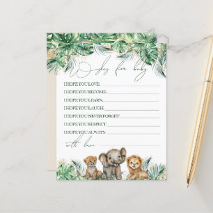 Papier Safari Animal Jungle Green & Gold jeu de baby show
