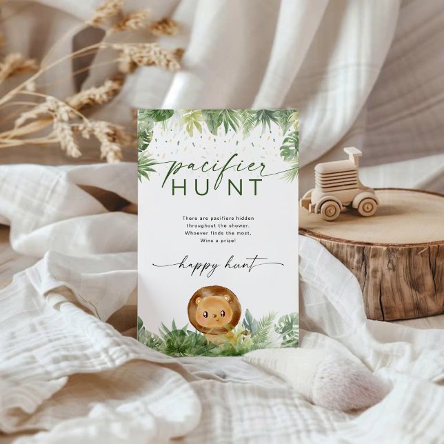 Papier Safari Animaux Baby shower Pacifier chasse jeu (Créateur téléchargé)