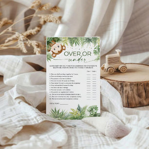 Papier Safari Animaux Baby showers au-dessus ou en dessou