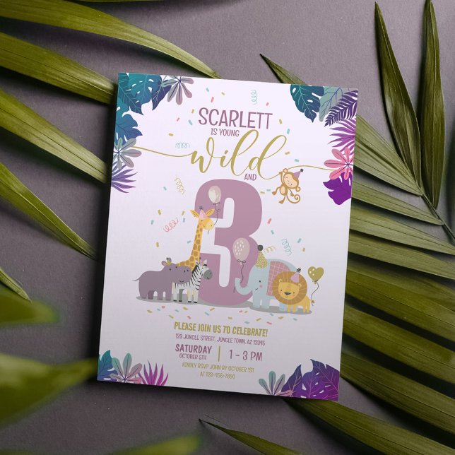 Papier Safari Animaux Jeune Sauvage & 3 Fille Budget Anni (Créateur téléchargé)