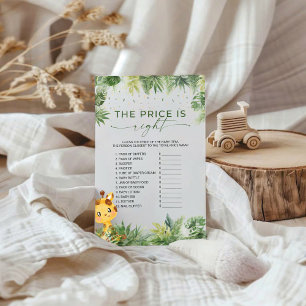 Papier Safari Animaux Le Bon Prix Baby shower Jeu