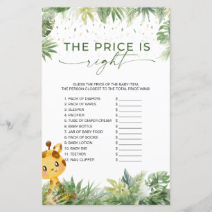 Papier Safari Animaux Le Bon Prix Baby shower Jeu