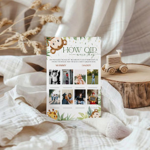 Papier Safari Animaux Quel Âge Ont-Ils Été Baby shower Je