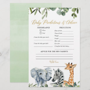 Papier Safari animaux verdure bébé prédictions conseils