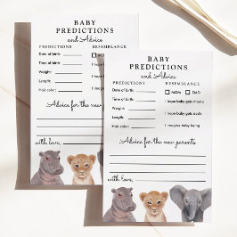 Papier Safari Baby Animals Prédictions et conseils