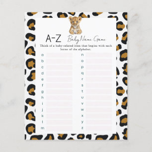 Papier Safari Baby Name Shower Jeu