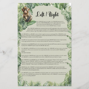 Papier Safari de la jungle tropicale Animaux Gauche Droit