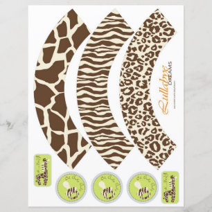 Papier Safari Garçon Orange Cupcake Wrappers
