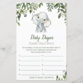 Papier Safari Jungle Elephant Baby shower Jeu IMPRIMÉ