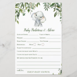 Papier Safari Jungle Elephant Baby shower Jeu IMPRIMÉ