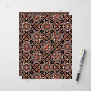Papier Safari Sunset Bohemian Star Fall Mandala Carrelé