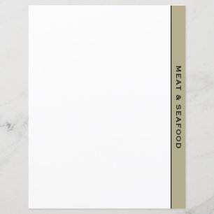 Papier Sage noir et blanc Recette Divider Viande et fru
