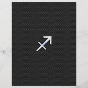 Papier Sagittarius Zodiac Sign on Black Snake Skin Decor
