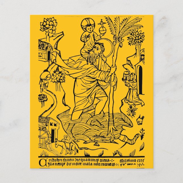 Papier Saint Christophe catholique romain (Devant)