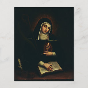 Papier Saint Gertrude la grande bénédictine allemande