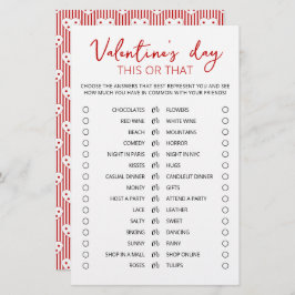 Papier Saint Valentin Ce ou ce jeu Editable jeu