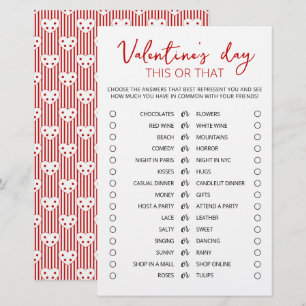 Papier Saint Valentin Ce ou ce jeu Editable jeu