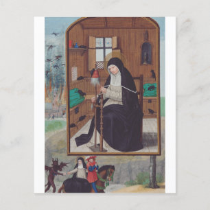 Papier Sainte Gertrude de Helfta par Simon Bening
