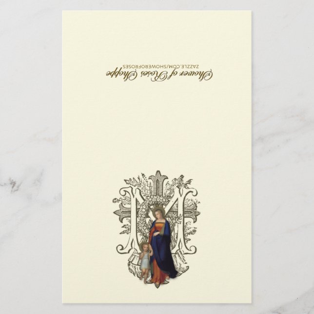 Papier Sainte Vierge Marie Jésus Religieux Catholique (Devant)