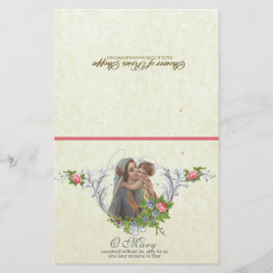 Papier Sainte Vierge Marie Prière de communion spirituell