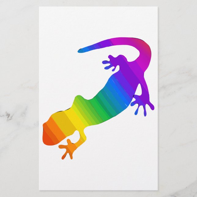 Papier Salamandre striée arc-en-ciel (Devant)