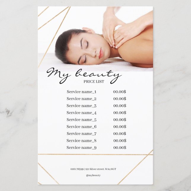 Papier Salon de massage White Arrière - plan & Lines Tari (Devant)