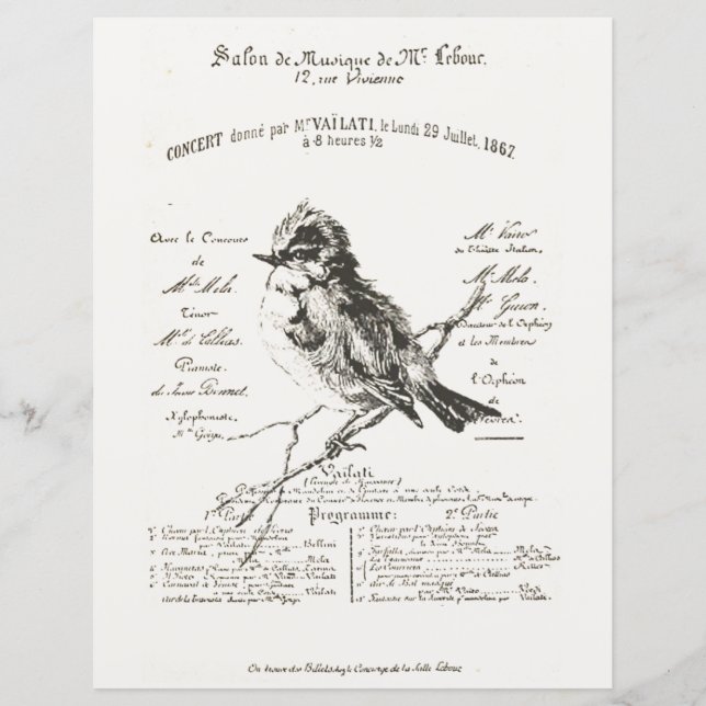 Papier Salon de Musique Française Livre de Script (Devant)